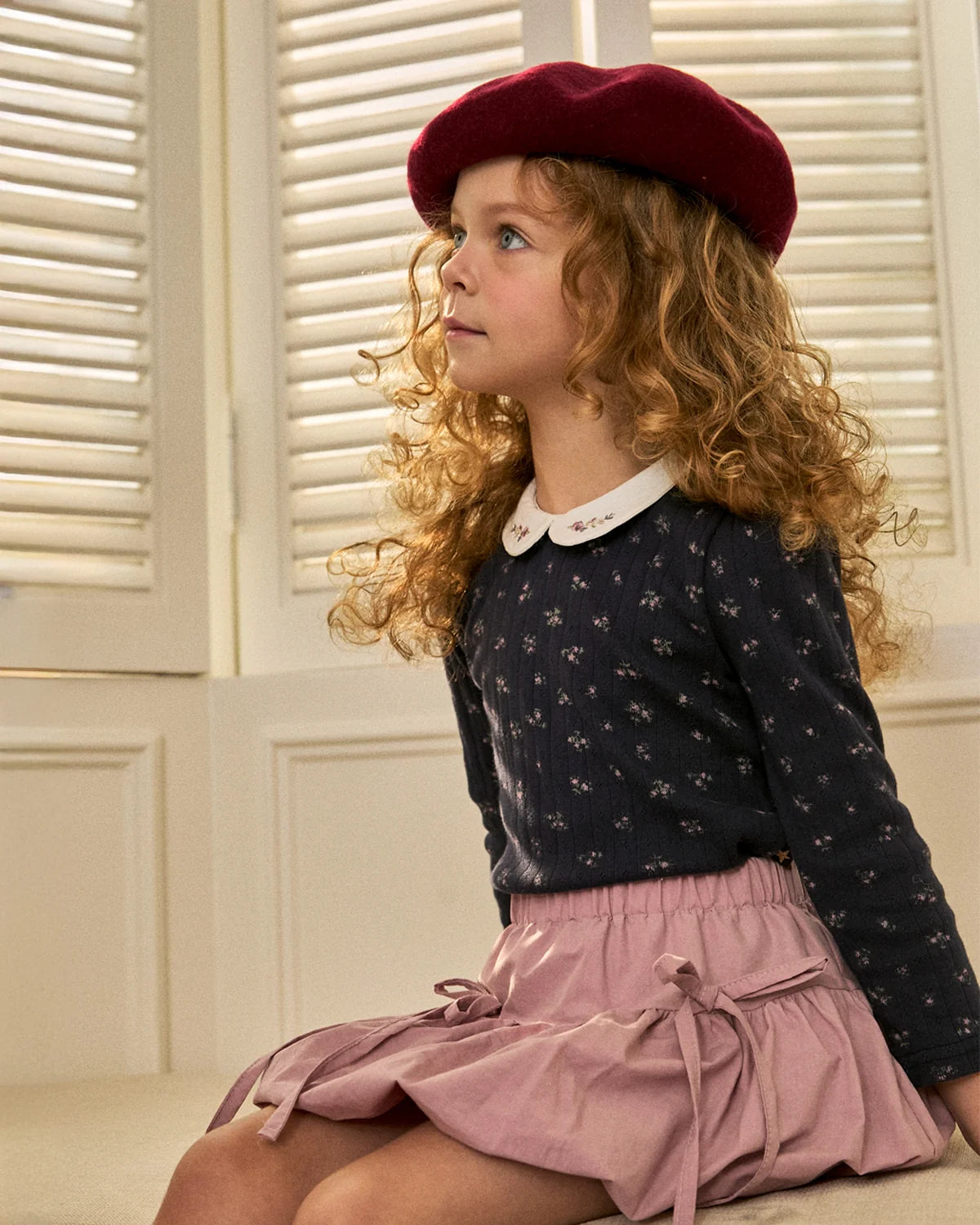 Olivia Collar Top & Skirt Set