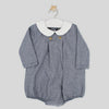 Blue Houndstooth Boy Romper