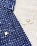 Delicate Navy Tweed Dress