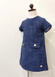 Delicate Navy Tweed Dress