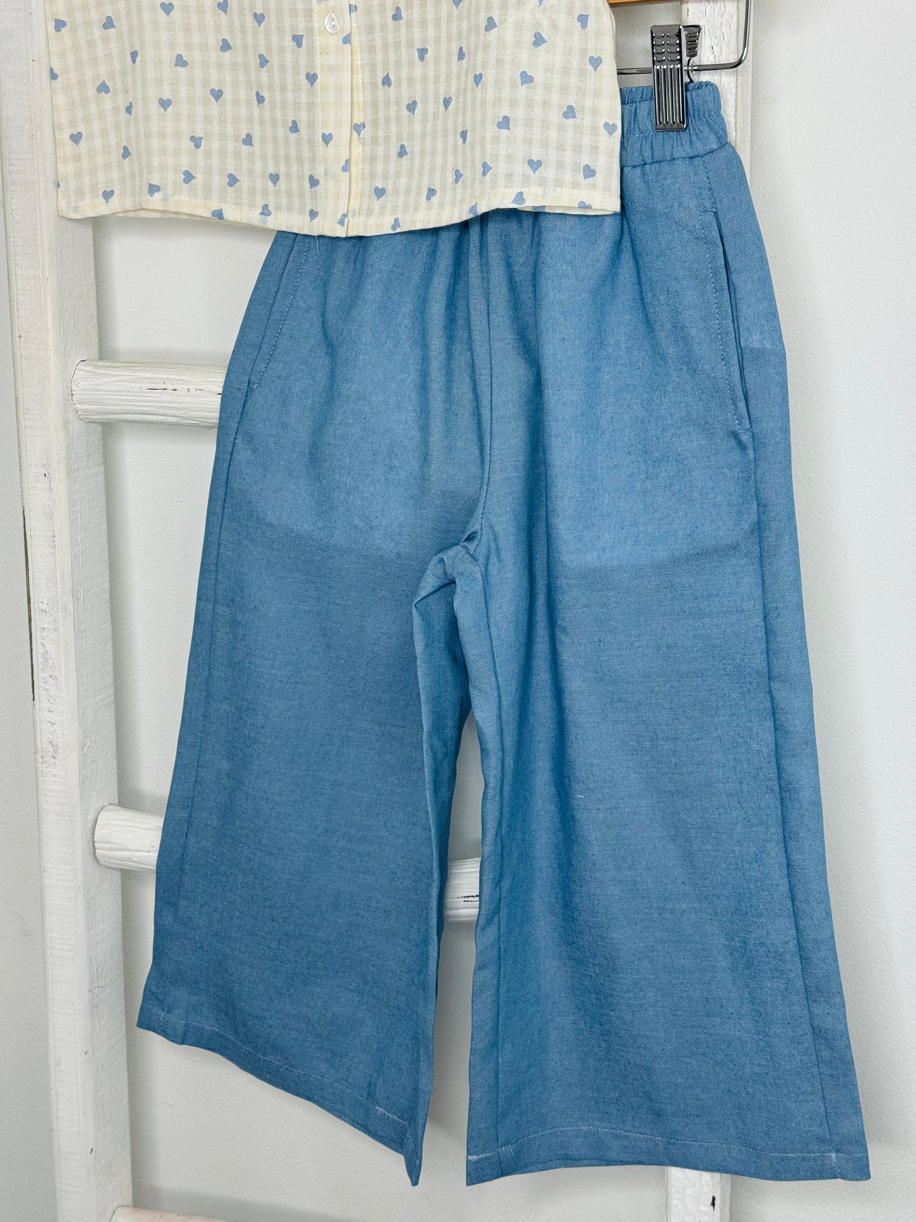 Heart Collar Pant Set