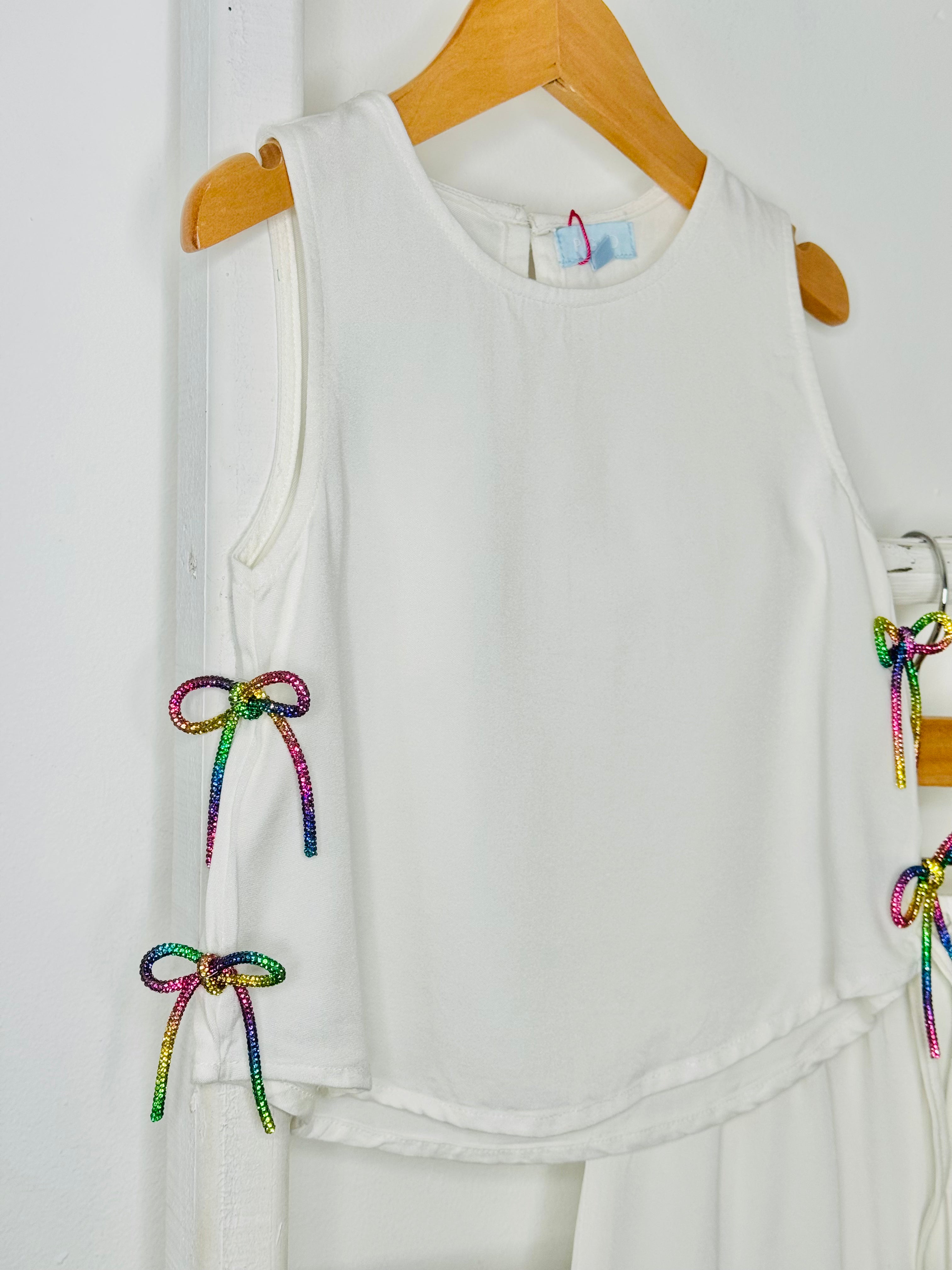 Multicolor Bow Pant Set