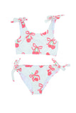 Cherry and Bow Two Piece Swim