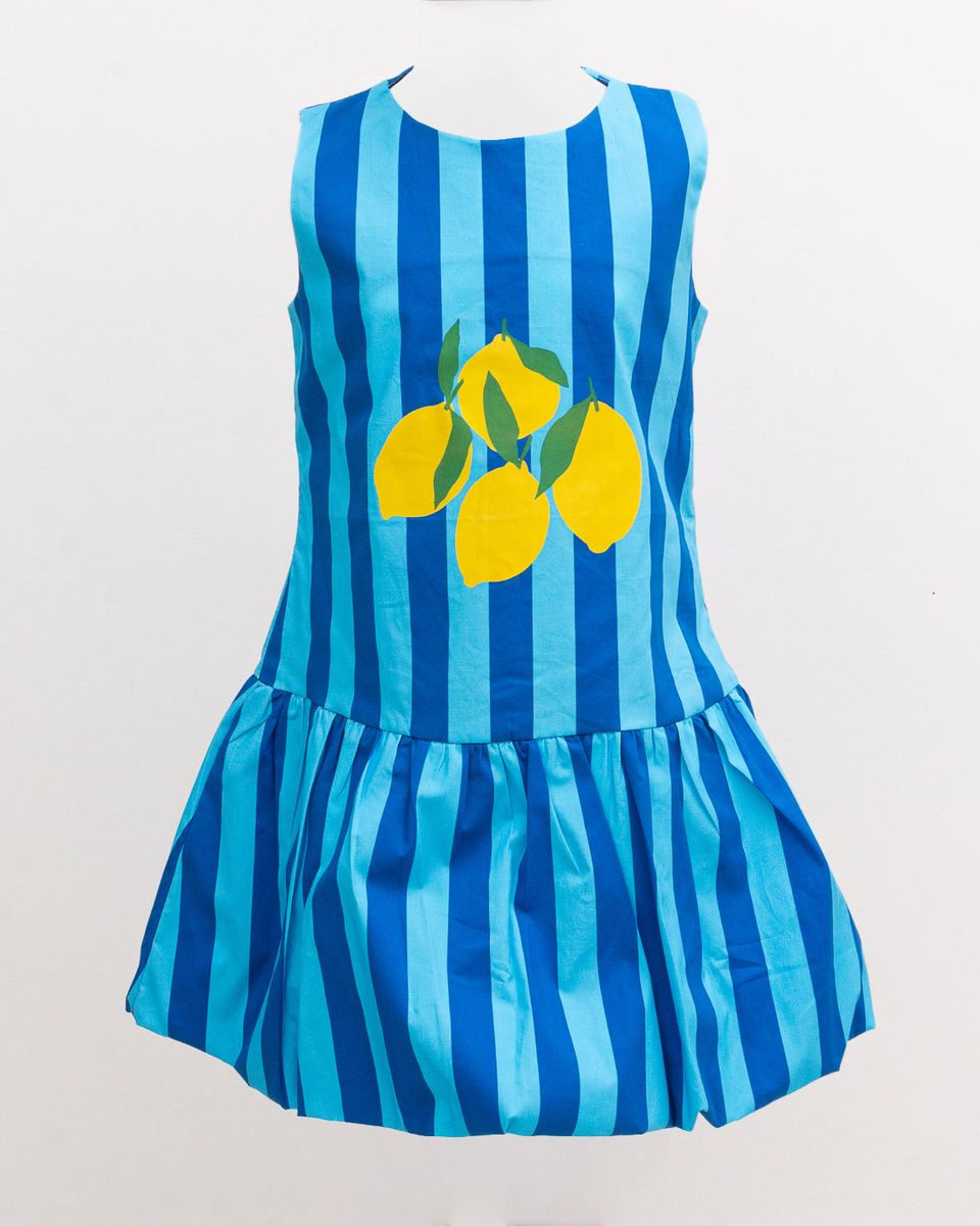 Stripes Lemon Balloon Dress