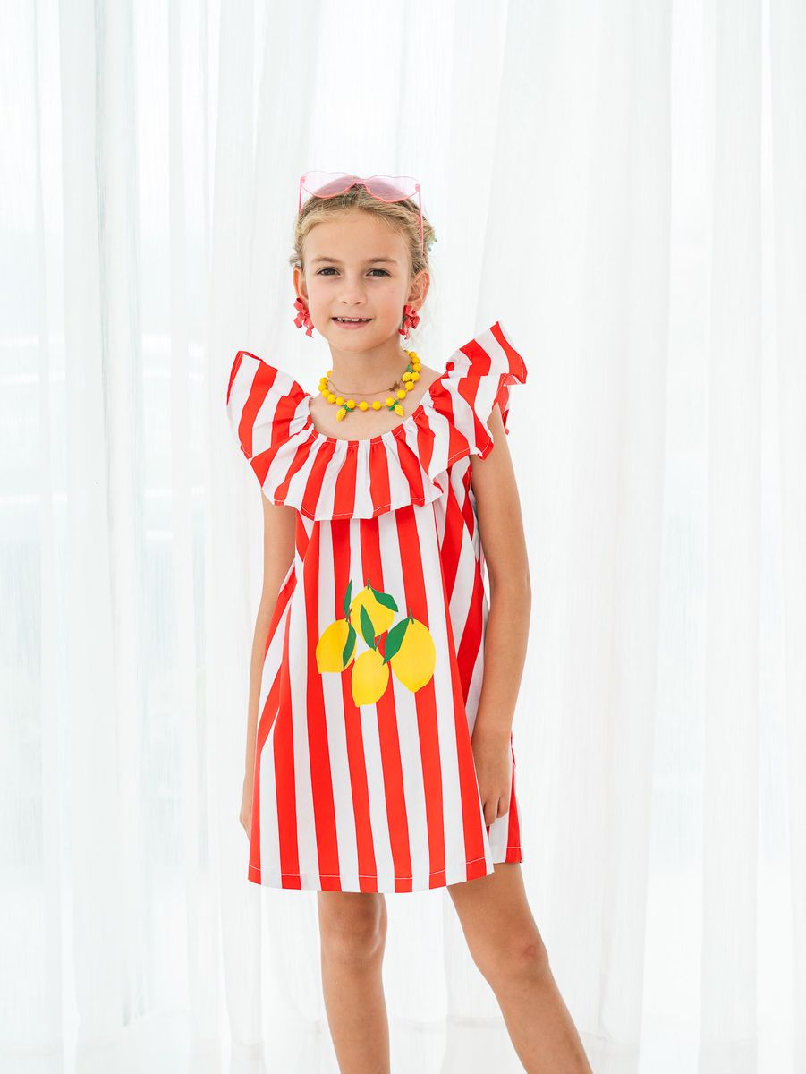 Red Stripes Lemon Dress