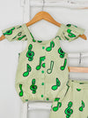 Green Music Notes Jogger Set