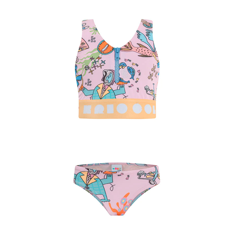 Ballerina Zip Up Bikini Set